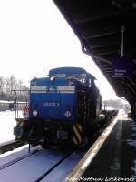 346 020-3 (345 213-3) beim Rangieren im Bahnhof Putbus am 22.2.13