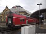 362 xxx-x mit einem doppelstockwagen auf Rangierfahrt im Bahnhof Halle (Saale) Hbf am 24.11.14