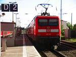 112 120 mit ziel Elsterwerda-Biehla im Bahnhof Elsterwerda am 20.5.18