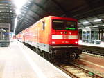 BR 112/629026/112-164-als-re30-mit-ziel 112 164 als RE30 mit ziel Magdeburg Hbf im Bahnhof Halle/Saale Hbf am 8.9.18