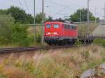 140 003 der EBM bei der Ausfahrt aus Nordhausen 31.08.2013