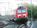 143 903 mit der S7 aus Richtung Halle-Nietleben kommend bei der Einfahrt in den Bahnhof Halle (Saale) Hbf am 14.10.17