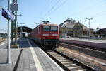 143 350 als S9 mit ziel Eilenburg verlsst den Bahnhof Halle (Saale) Hbf am 22.8.19