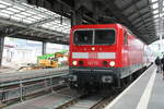 143 114 im Bahnhof Halle/Saale Hbf am 4.5.20