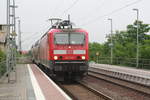 BR 143/703858/143-837-als-s9-mit-ziel 143 837 als S9 mit ziel Halle/Saale Hbf bei der einfahrt in den Bahnhof Delitzsch ob Bf am 11.6.20