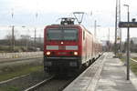 143 957 im Bahnhof Halle-Nietleben am 13.1.21