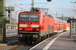 143 957 von Eilenburg kommend bei der Einfahrt in den Endbahnhof Halle/Saale Hbf am 6.5.21