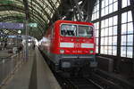 143 909 im Bahnhof Dresden Hbf am 6.6.22