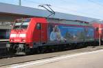 Werbelok 146 235 steht am 30 Juni 2013 in Basel Badischer Bahnhof.