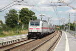 BR 146/707956/146-572-mit-ihrer-ic2-garnitur 146 572 mit ihrer IC2 Garnitur bei der durchfahrt in Zöberitz am 22.7.20