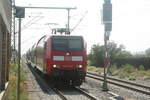 BR 146/711900/146-030-mit-dem-re30-mit 146 030 mit dem RE30 mit ziel Magdeburg Hbf bei der einfahrt in den Bahnhof Stumsdorf am 11.8.20