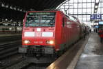 146 128 als RE1 mit ziel Norddeich Mole im Bahnhof Bremen Hbf am 8.1.21