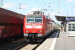 146 011 mit dem mit Ziel Jena-Gschwitz im Bahnhof Merseburg Hbf am 14.8.21