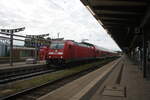 BR 146/758682/146-276-im-bahnhof-rostock-hbf 146 276 im Bahnhof Rostock Hbf am 20.9.21