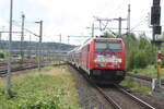 BR 146/810976/146-225-verlaesst-den-bahnhof-pirna 146 225 verlsst den Bahnhof Pirna in Richtung Dresden am 6.6.22