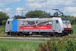 Railpool 186 491 macht am 12 Juli 2020 Pause in Valburg.