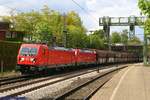 DB 187 131 + DB 187 121 mit Kohlewagenzug am 07.05.2019 in Hamburg-Harburg