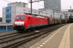 Stahlzug mit 189 086 durchfahrt am 31 Augustus 2013 Eindhoven in die NL.