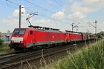 Kohlezug mit 189 085 verlässt am 18 Juli 2016 Venlo.