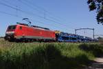 BR 189/663580/der-leeren-sitfa-pkw-zug-mit-189 Der leeren SITFA-PKW Zug mit 189 043 passiert am 28 Juni 2019 Oisterwijk.