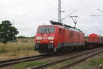 189 003 mit einem Güterzug bei der durchfahrt in Delitzsch am 9.7.20