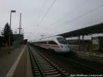 Ein InterCityExpress, kurz ICE kam in den Bahnhof Naumburg (Saale) eingefahren am 24.2.15
