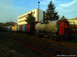 Abgestellte Güterwagen vom Eisenbahn- und Technikmuseum Schwerin am 2.10.16