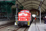 346 738 vom BW Dresden Altstadt mit 41 1144 verlassen als Rangierfahrt den Bahnhof Dresden Hbf in Richtung Dresden Altstadt am 13.4.24