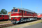 120 198 vom TEV - Thringer Eisenbahnverein e.V. Weimar beim Tag der offenen Tr in Dessau am 31.8.19