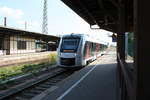 abellio-rail-mitteldeutschland/674549/1648-419919-als-rb50-mit-ziel 1648 419/919 als RB50 mit ziel Dessau im Bahnhof Kthen am 31.8.19