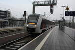 abellio-rail-mitteldeutschland/736804/1648-416916-bei-der-einfahrt-in 1648 416/916 bei der Einfahrt in den Endbahnhof Halle/Saale Hbf am 29.4.21