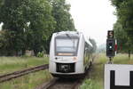 abellio-rail-mitteldeutschland/736988/1648-410910-verlaesst-als-re24-mit 1648 410/910 verlsst als RE24 mit ziel Halle(Saale) Hbf den Bahnhof Sandersleben (Anh) am 7.6.21