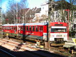 AKN Eisenbahn AG/594482/akn-vta-steht-als-a3-mit AKN VTA steht als A3 mit ziel Barmstedt im Bahnhof Elmshorn am 7.1.18