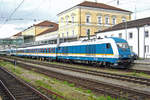 ALEX 223 071 steht am 11 Juni 2012 in Regensburg Hbf.