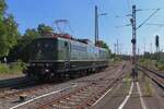 bayernbahn/827355/bayernbahn-151-001-steht-am-15 BayernBahn 151 001 steht am 15 September 2023 w:ahrend die Mrklintage in Gppingen.