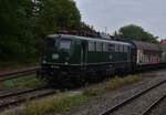 139 314 mit dem Henkelzug in Wassertrüdingen am 11.10.2025