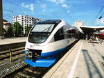 VT 0001 und VT 0008 der Bayerischen Oberland Bahn (BOB) (ex OLA VT 0001 und VT 0008) im Mnchener Hbf am 21.6.17