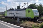 Am 16 September 2016 lauft CapTrain 185 532 um in Krefeld.