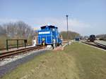 eisenbahn-bau--a-betriebsgesellschaft-pressnitztalbahn-press/607507/363-029-der-press-abgestellt-in 363 029 der PRESS abgestellt in Putbus am 12.4.18