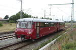 eisenbahn-bau--a-betriebsgesellschaft-pressnitztalbahn-press/751544/772-140-und-772-141-auf 772 140 und 772 141 auf Rangierfahrt im Bahnhof Bergen auf Rgen am 31.7.21