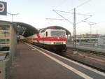 143 822 der EBS mit dem Stdteexpress-Sonderzug im Bahnhof Halle (Saale) Hbf am 16.2.19