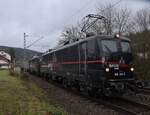 EBS 140 815 und 140 811 mit einem Rbenzug in Neckargerach zur Zuckerfabrik in Offenau unterwegs. 14.12.2023