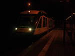 harz-elbe-express-hex/589028/hex-vt-870-steht-als-hex47 HEX VT 870 steht als HEX47 mit ziel Bernburg im Bahnhof Halle-Trotha am 25.11.17