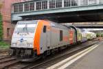 HVLE/398087/hvle-246-010-schiebt-ein-metronom HVLE 246 010 schiebt ein Metronom aus Hamburg Harburg nach Cuxhaven am 25 September 2014.