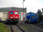 leipziger-eisenbahngesellschaft-mbh-leg/553587/232-416-und-v2201-der-leg 232 416 und V22.01 der LEG in Delitzsch am 6.4.17