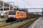 Glücklein am 4 April 2014 in Breda (NL, nicht IT): LOCON 189 820 mit der Papierpulpzug, der nicht planmässig eingelegd ist, fahrt nach Rotterdam.