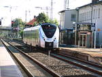 1440 340 der MRB mit ziel Riesa im Bahnhof Elsterwerda am 20.5.18