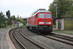 234 278 der SEL im Auftrag für die MRB bei der Durchfahrt des Bahnhofs Leipzig-Werkstättenstraße als RE mit ziel Chemnitz Hbf am 1.9.19
