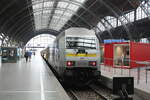 223 144 der MRB im Bahnhof Leipzig Hbf am 4.6.22