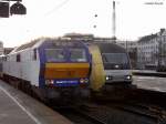 NOB DE 2700-07 und ER20 001 standen am 02.01.14 mit einen personenzug der NOB in hamburg-altona